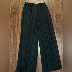 Perfect! Babette SF Womens Crinkle Pleated Black Medium Wide Leg Elastic Waist